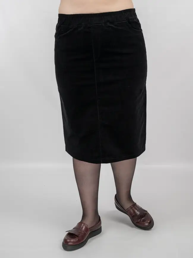 Юбка вельвет 33413 ЭттоПлюс Размеры 50-58 фото 6