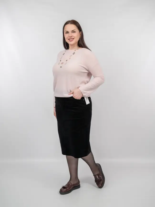 Юбка вельвет 33413 ЭттоПлюс Размеры 50-58 фото 5