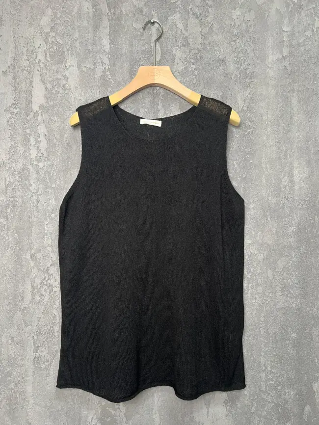 Топ трикотажный облегченный ЭттоПлюс 25108 (черный)Уценка фото 1