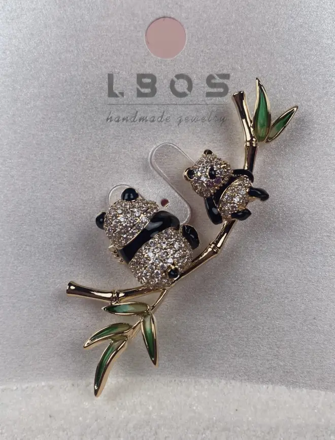 Брошь Две панды 6211983 фото 1