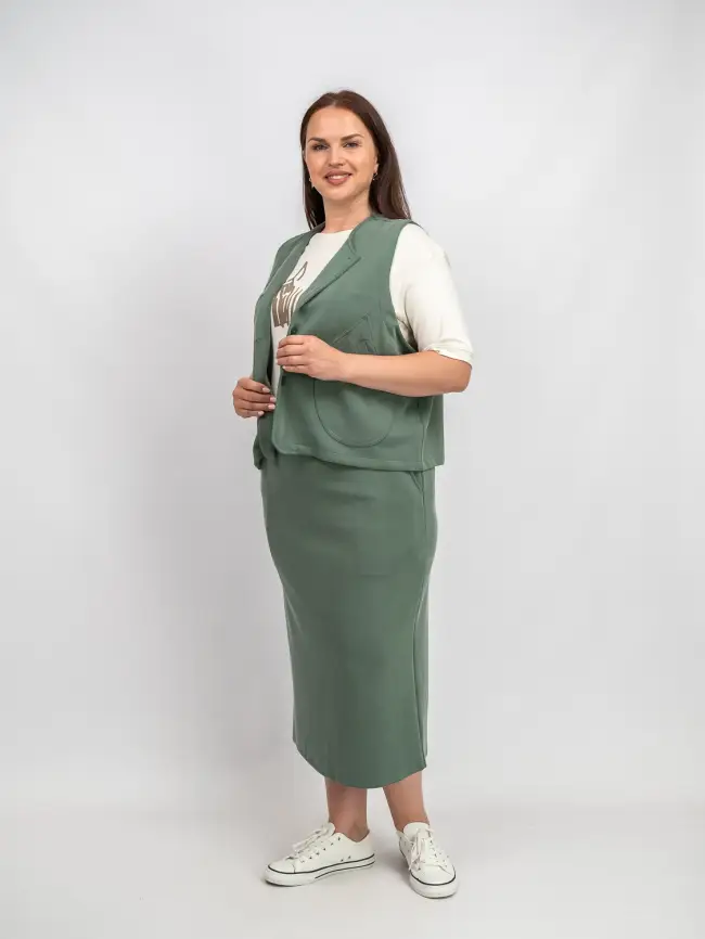 Костюм с юбкой 0012 Размеры 52-58 фото 2