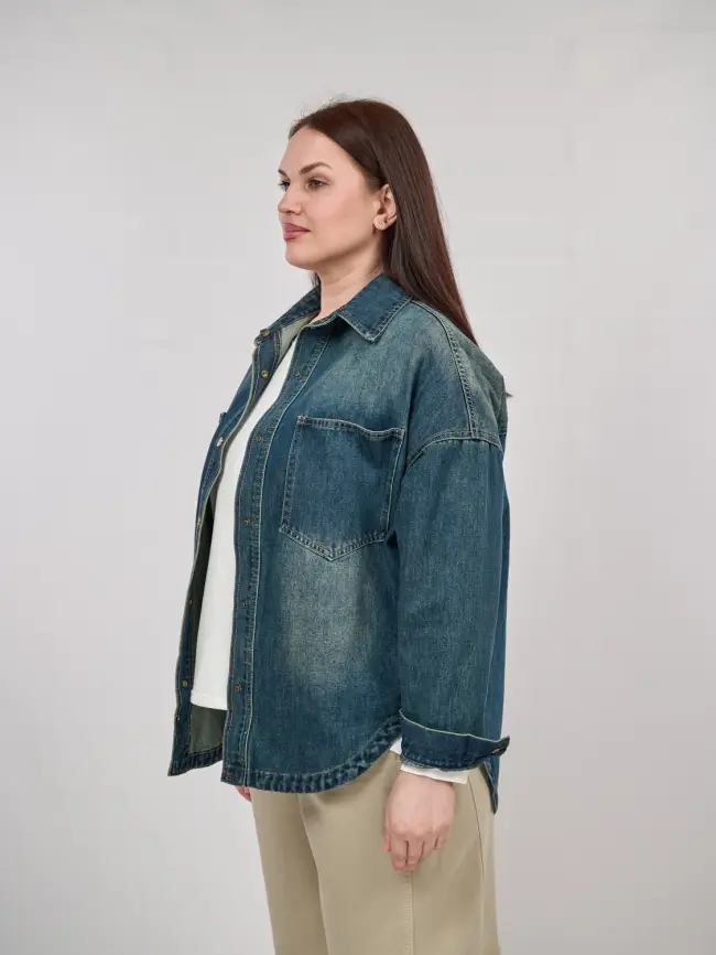 Куртка джинсовая 65227 Размер 48-56 фото 22