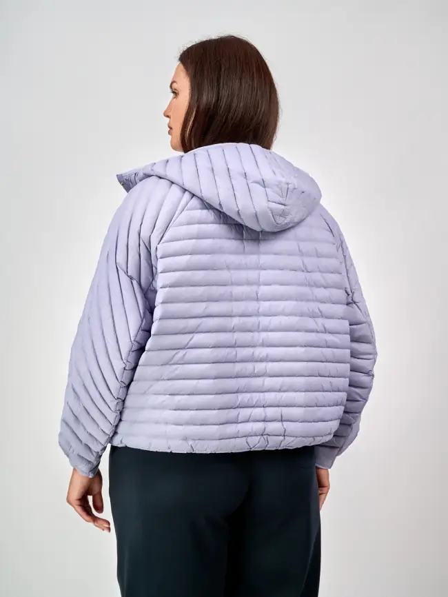 Куртка пух легкая короткая с заклепками 8183 Размер 48-58 фото 77