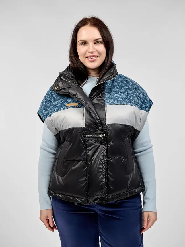 Жилет на двух молниях 1219 Размер 48-58 фото 26