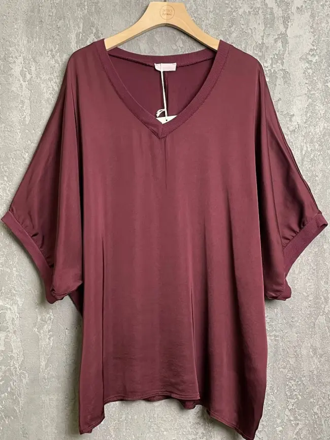 Блуза атлас Италия 84085 Размер 50-56 фото 13