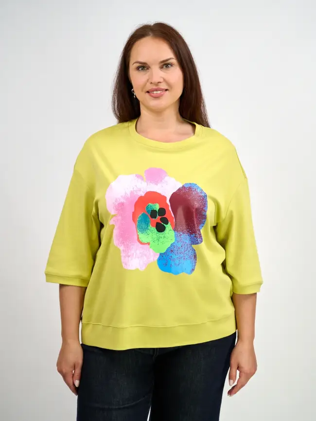 Лонгслив Цветы 25001 ЭТТОПЛЮС фото 1
