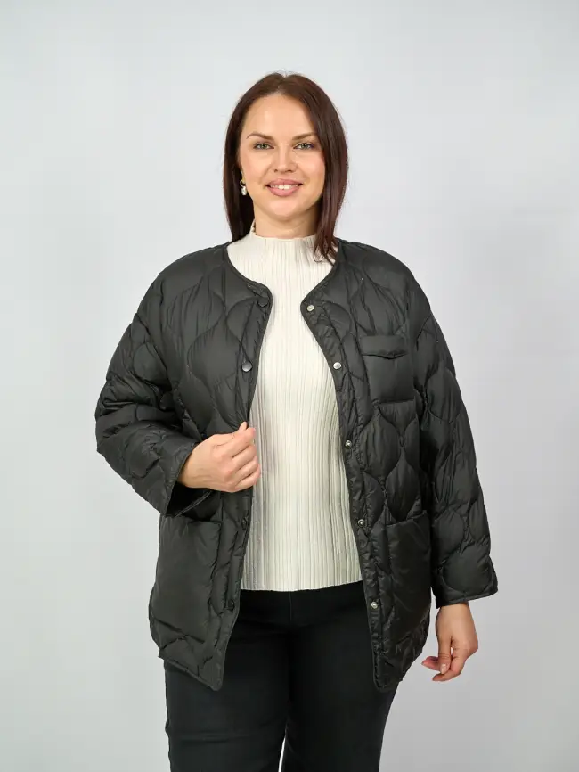 Куртка лёгкая без капюшона 2207 Размер 48-54 фото 20