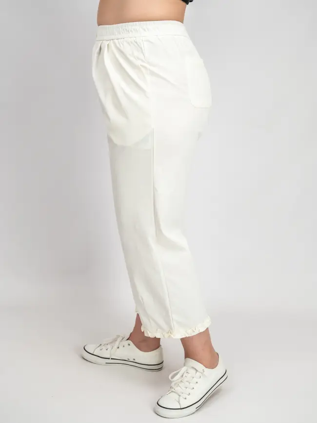 Брюки лето с рюшами 1239 размеры 48- 58 фото 4