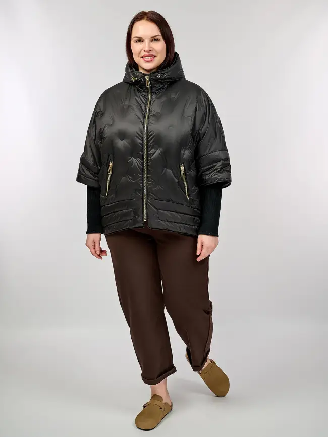 Куртка с трикотажным рукавом 6560 фото 35