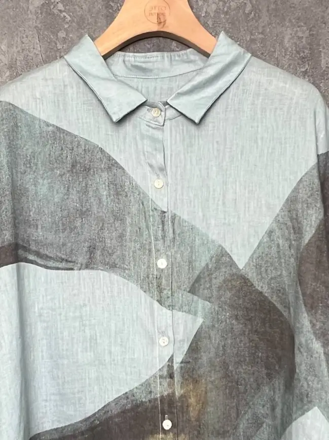 Льняная рубашка 8341 фото 13