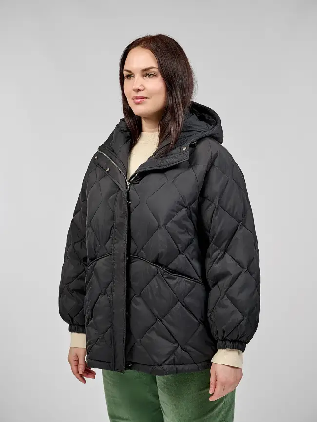Стеганая куртка с капюшоном 8815 фото 16