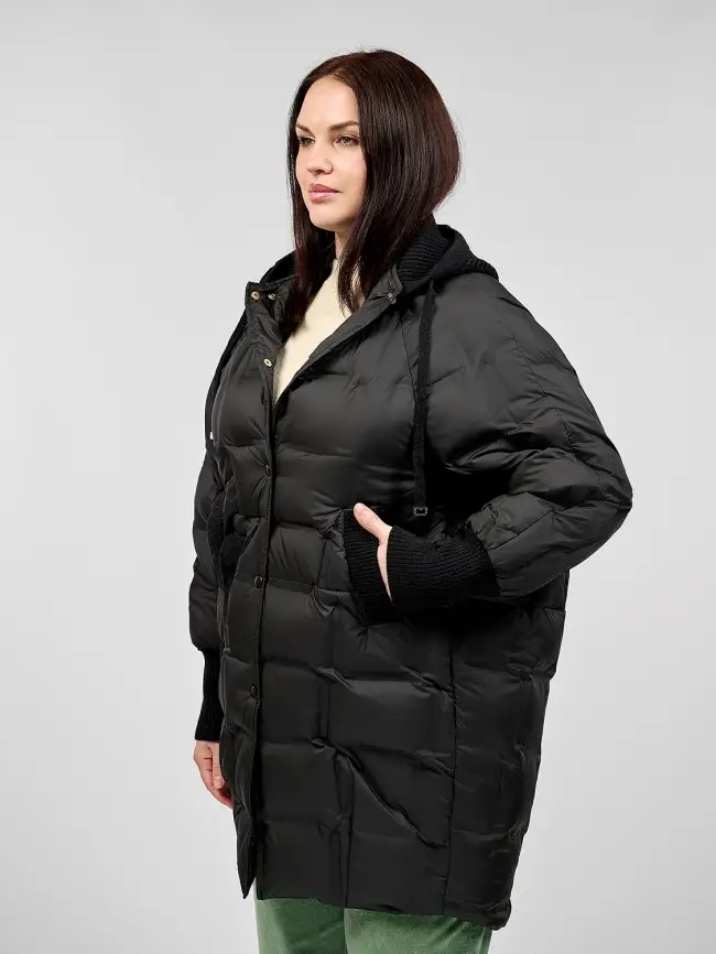 Пуховое пальто 6562 Размер 48-56 фото 25