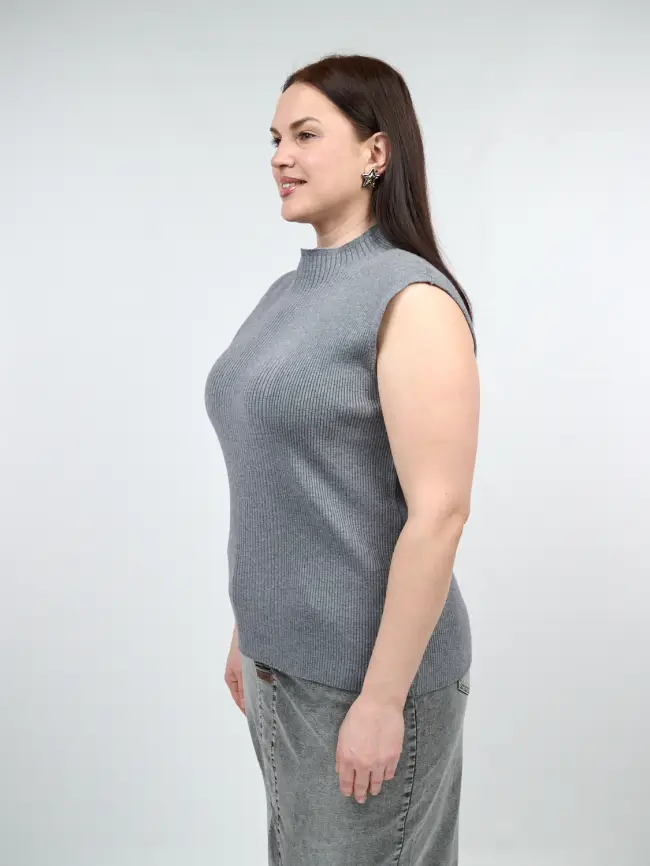 Джемпер без рукавов ЭттоПлюс 876 Размер 54-58 фото 15