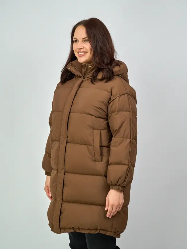 Пуховик А-силуэт 811 Размер 50-56 фото 18
