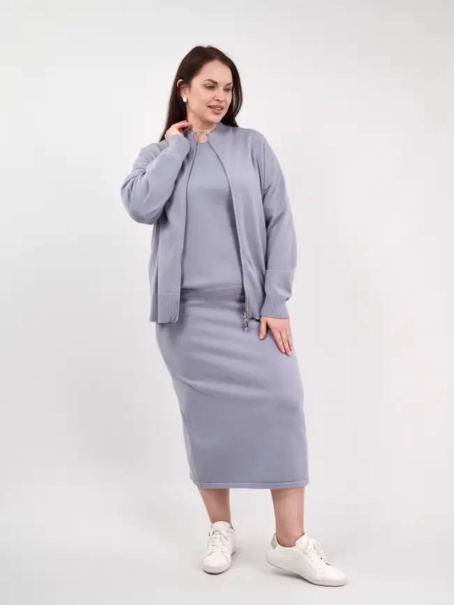 Кофта на молнии 25411 ЭттоПлюс Размер 50-58 фото 73