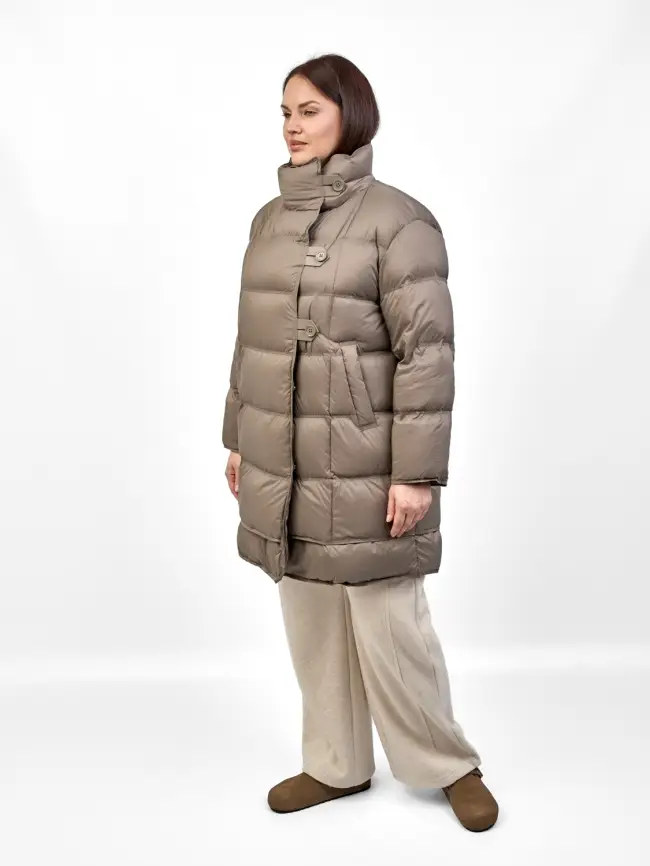 Полупальто пуховое 202416 Размер 50-56 фото 2