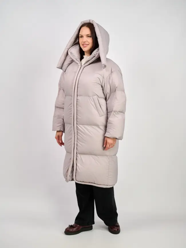 Пуховое пальто 2332 Размер 50-54 фото 8