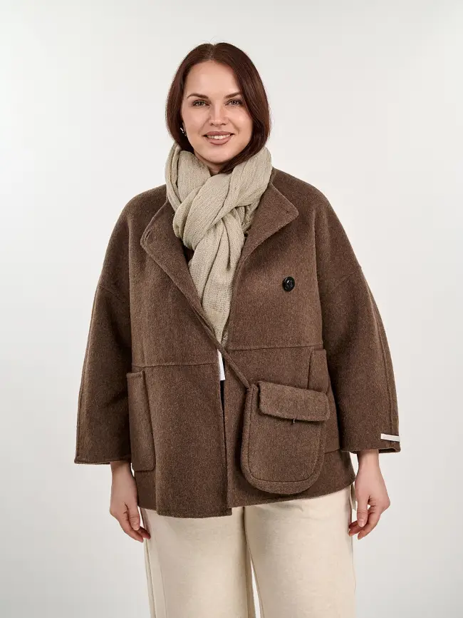 Пальто с сумкой 105 Размер 46-50 фото 1