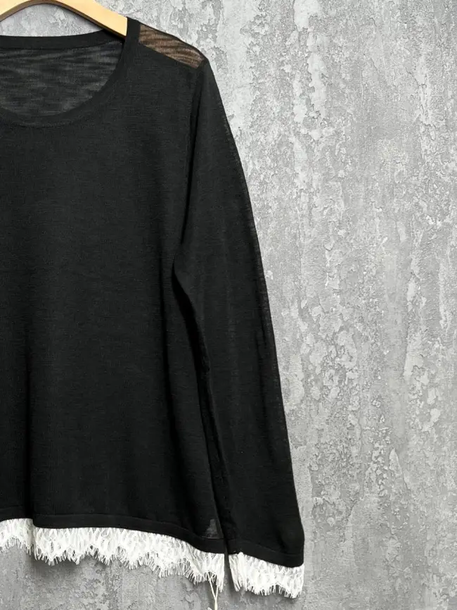 Джемпер с кружевом 22919 размер 50- 58 фото 3