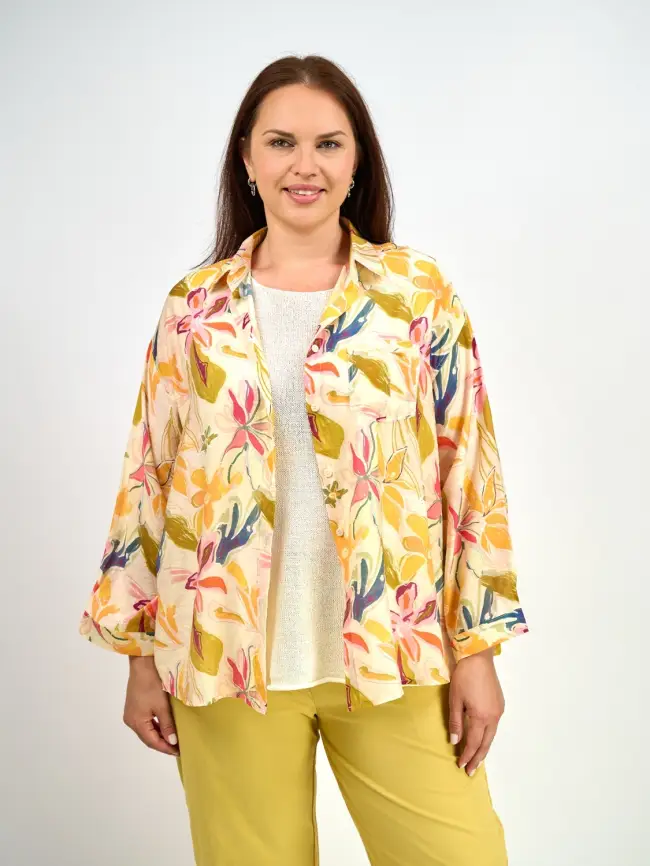 Блуза ЭттоПлюс 0022 Размеры 50-58 фото 14