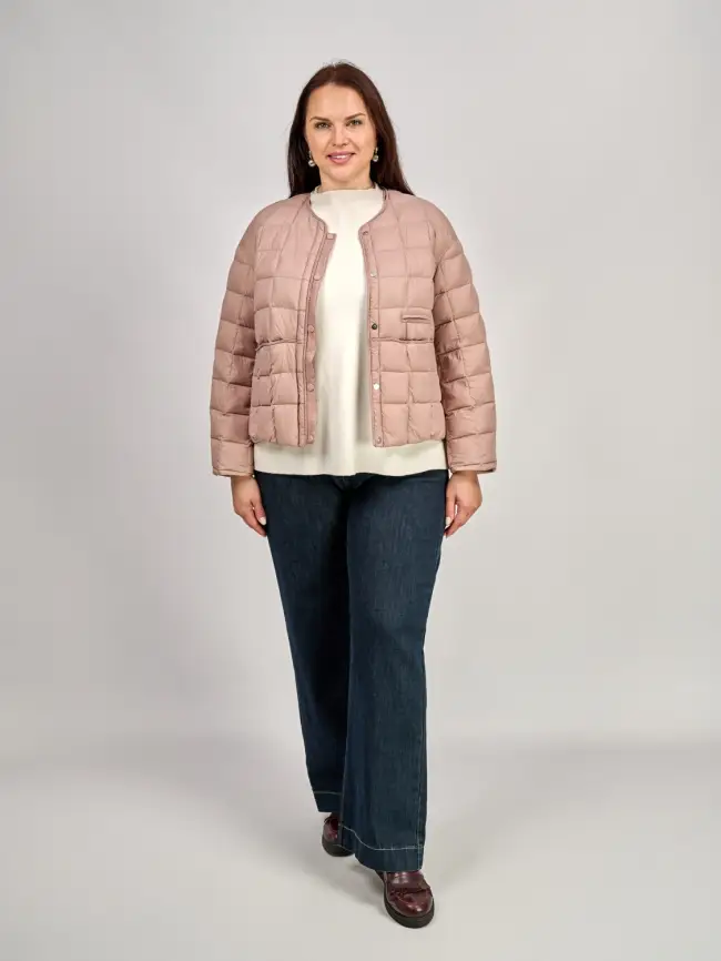 Куртка пух легкая размер 44-52 8176 фото 31