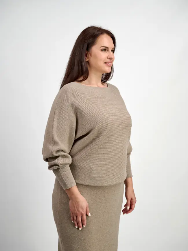 Джемпер в рубчик ЭТТО ПЛЮС 717 Размер 48-58 фото 23