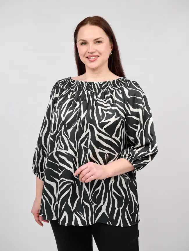 Блуза ЭттоПлюс 34187 Размер 52-58 фото 2