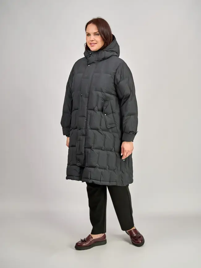 Пальто 4395 Размеры 48-56 фото 3