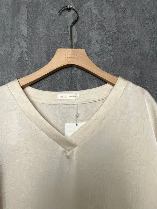 Блуза с v-вырезом ЭттоПлюс 1003 Размеры 50-58 фото 11
