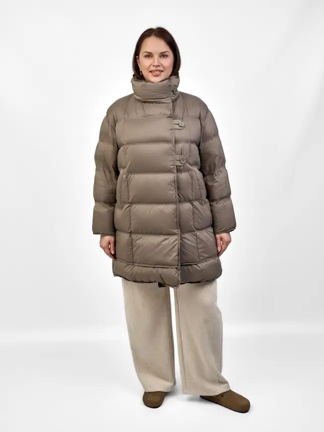 Полупальто пуховое 202416 Размер 50-56 фото 1