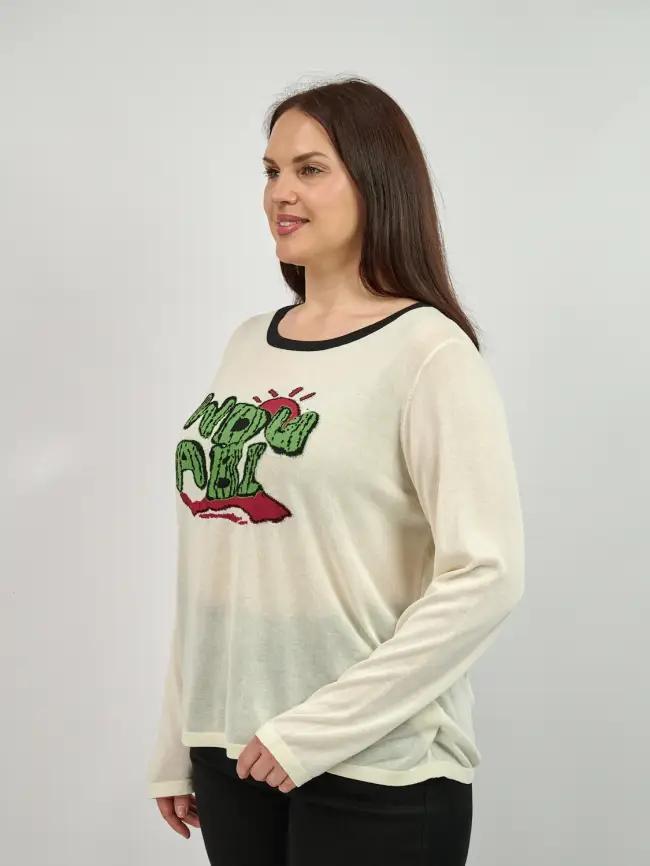 Джемпер с принтом 22717 размер 50- 58 фото 3