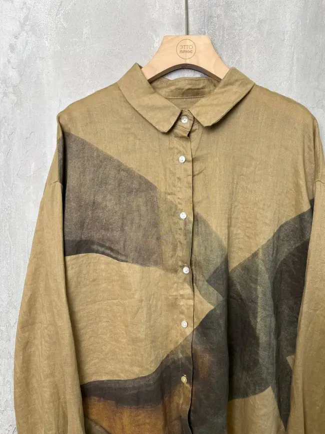 Льняная рубашка 8519 фото 3