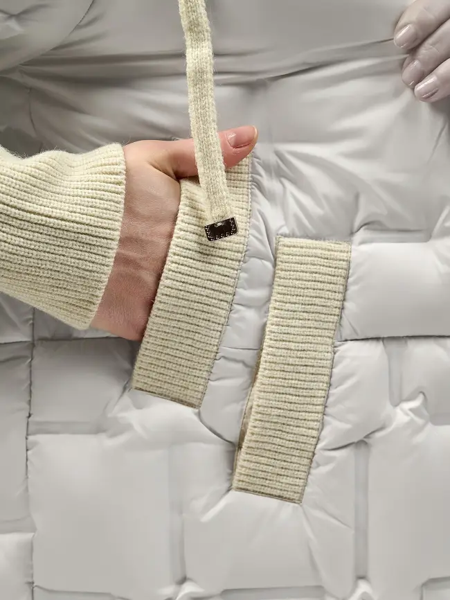 Пуховое пальто 6562 Размер 48-56 фото 9