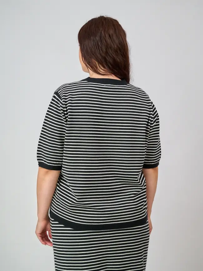 Джемпер в полоску ЭттоПлюс 25412 фото 17