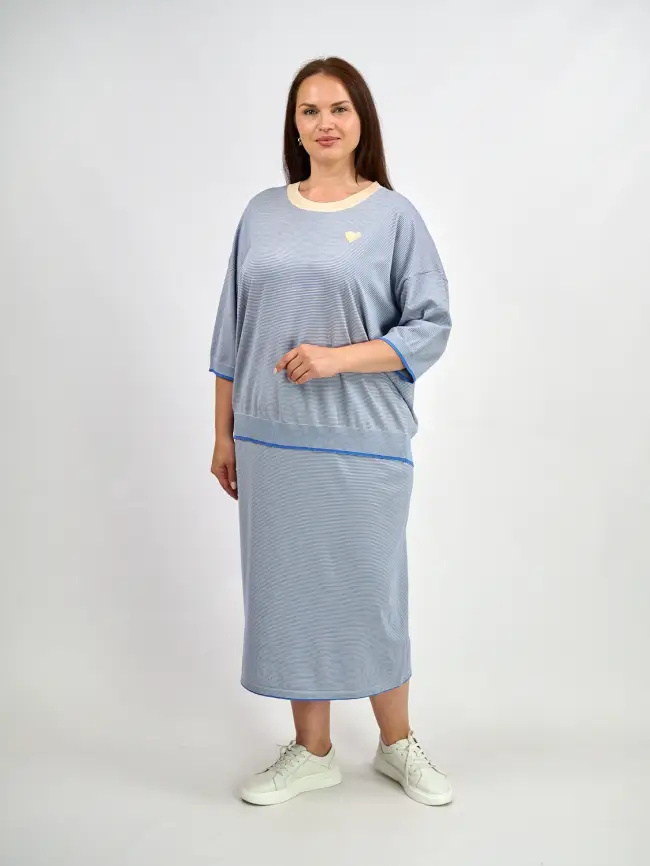 Юбка в полоску 52-58р. ЭттоПлюс 25416 фото 11