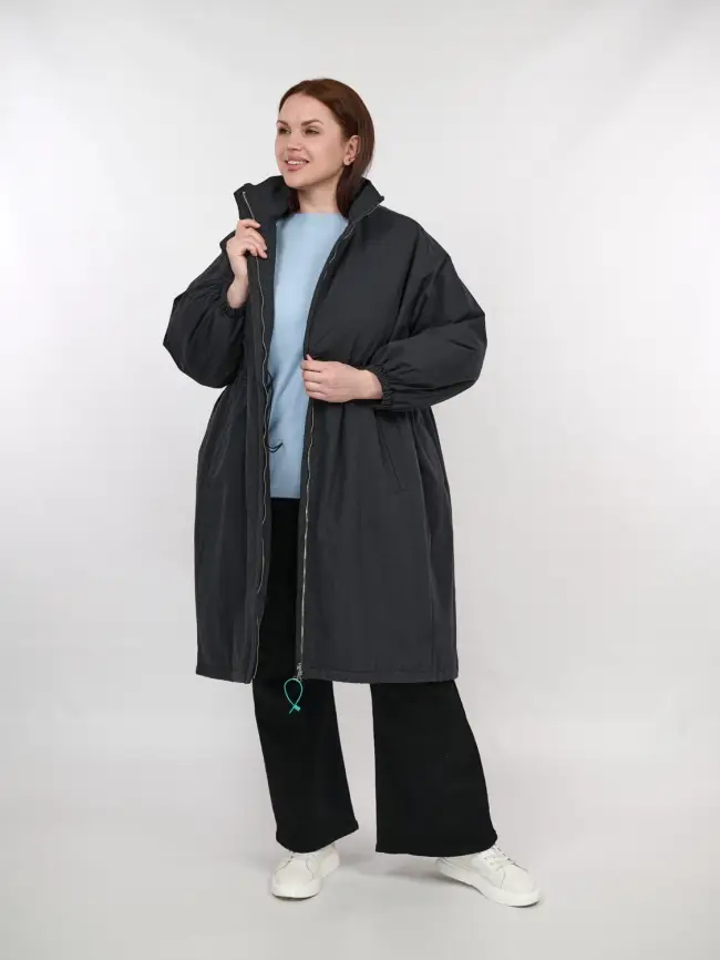 Плащ с утепленной подкладкой 8401 Размер 54-60 фото 4