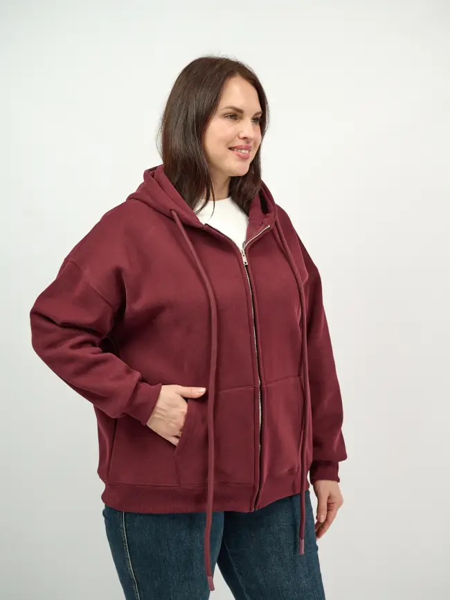 Худи зип утепленное оверсайз размер 50-58 506 фото 24