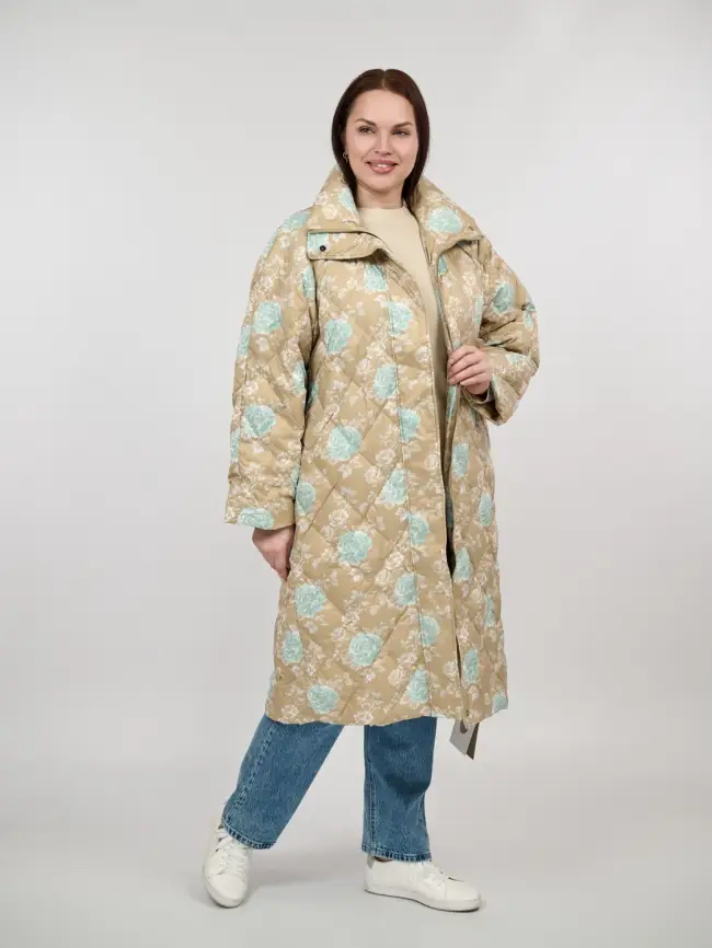 Пуховое пальто 51030 Размер 50-56 фото 6