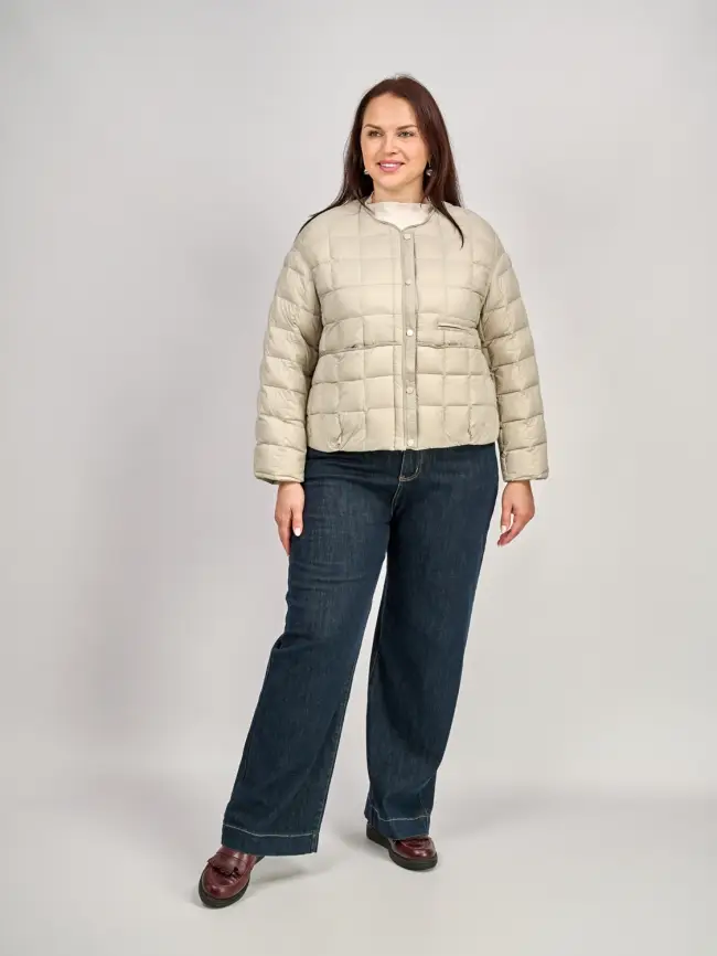 Куртка пух легкая размер 44-52 8176 фото 21