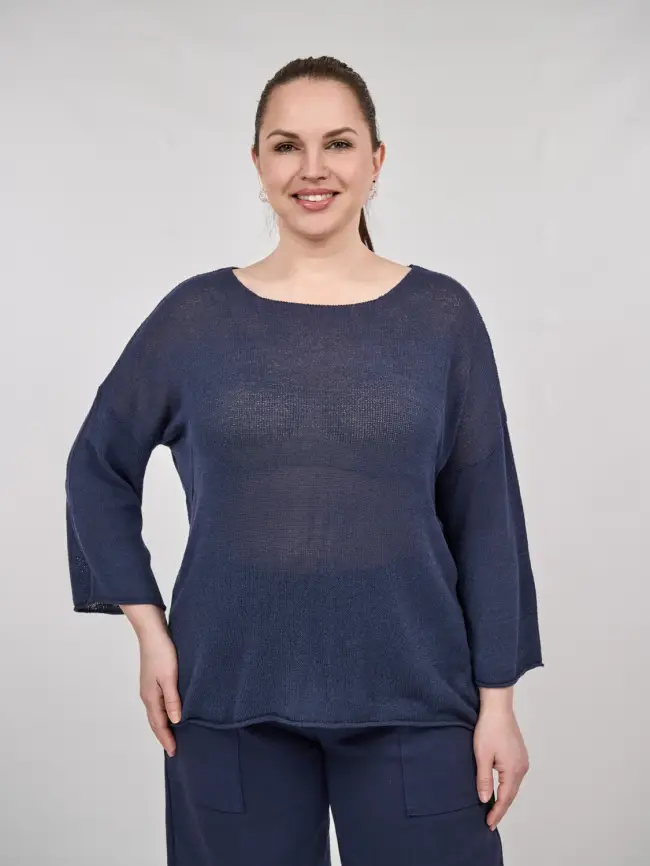 Джемпер облегченный ЭттоПлюс 25107-1 Размер 50-58. фото 30