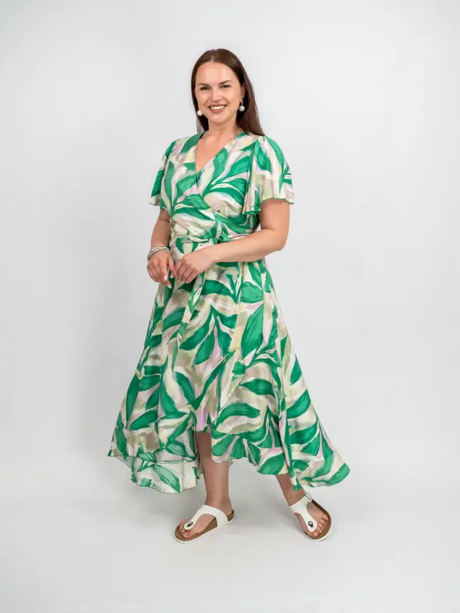 Платье на запахе ЭттоПлюс 044 размеры 48 - 58 фото 8