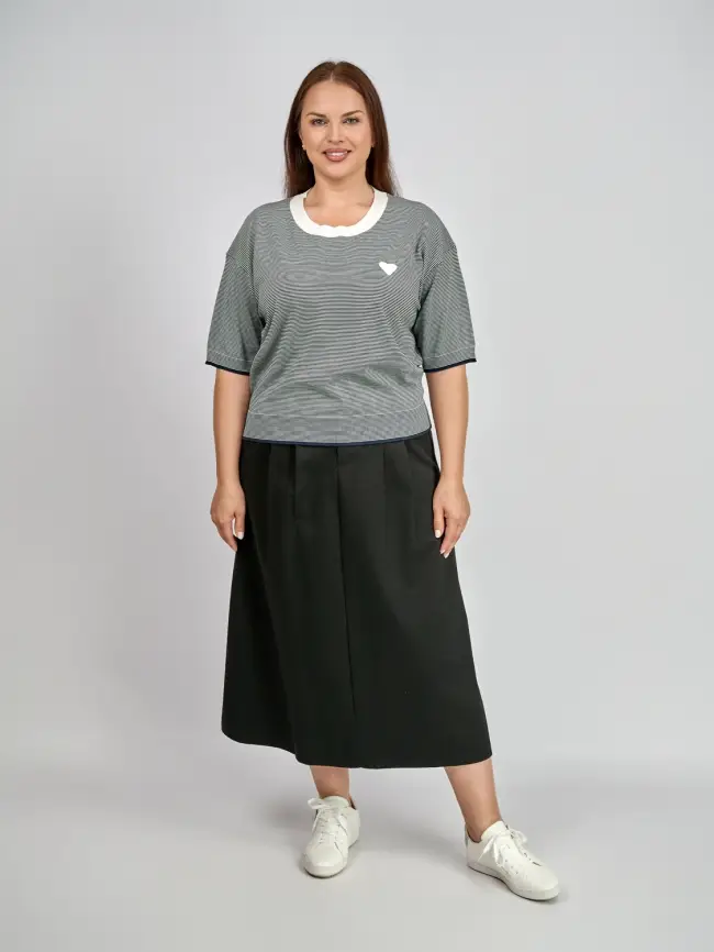 Юбка джинсовая 36208 Размеры 50-58 фото 3