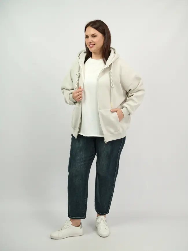 Худи зип утепленное оверсайз размер 50-58 506 фото 201