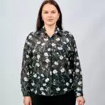 Блуза в цветочек 135-5 Размер 50-58